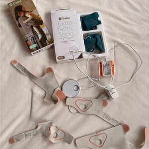 Owlet Extra Fabric Socks + Smart Monitor Accessories in Blush & Teal